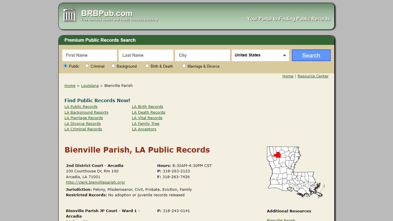 Bienville Parish Public Records | Search Louisiana Government Databases